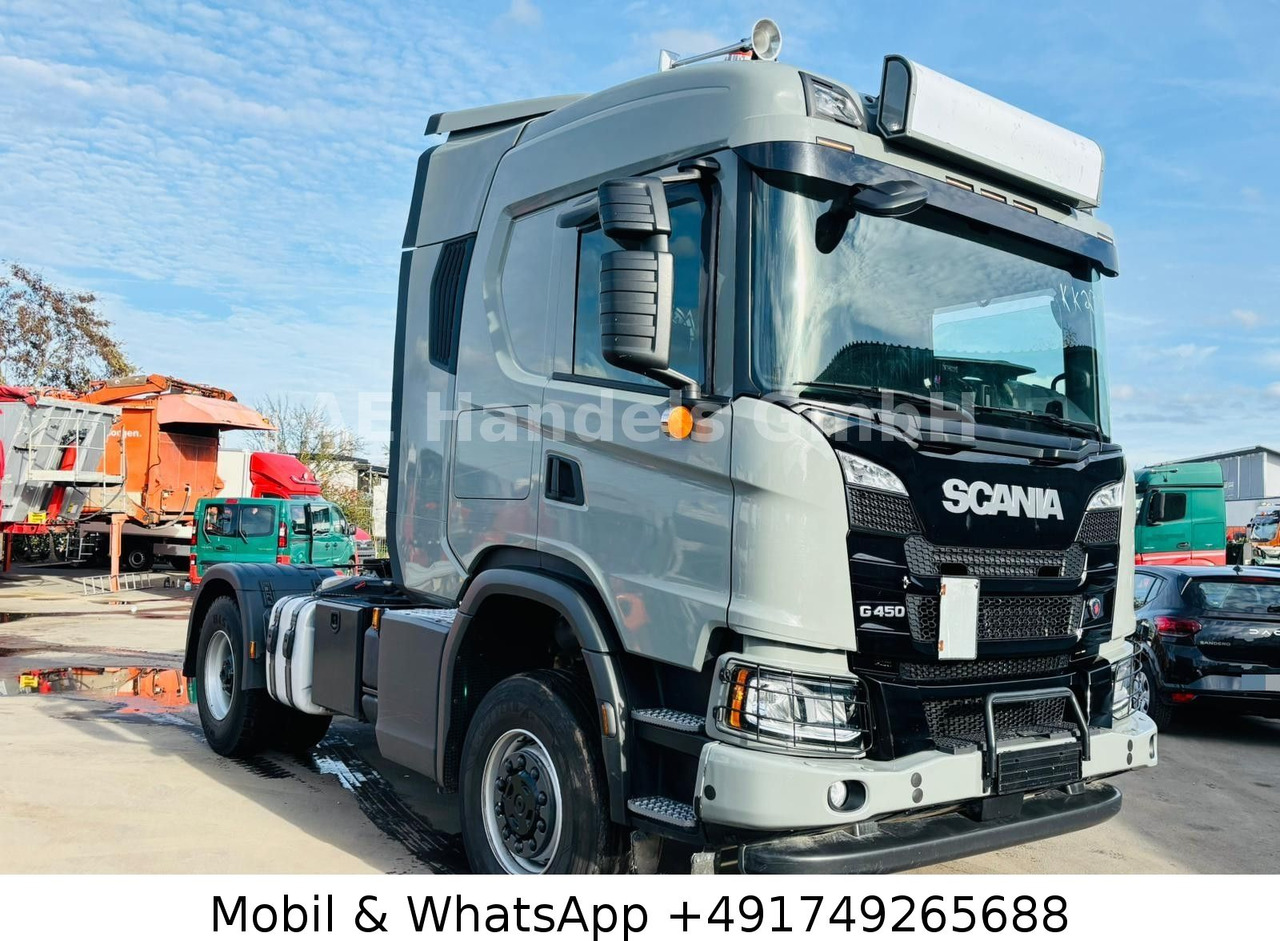 Scania G 450 Flachdach 4x4 LOF Zul.*2-Kreis-Hydr/AP/LDW - Vilkikas: foto 1 Scania G 450 Flachdach 4x4 LOF Zul.*2-Kreis-Hydr/AP/LDW - Vilkikas: foto 1
