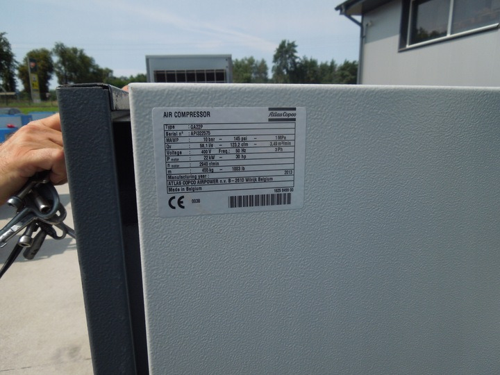 ATLAS COPCO GA22P - Oro kompresorius: foto 3 ATLAS COPCO GA22P - Oro kompresorius: foto 3