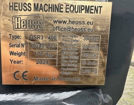 Overige Heuss GSR3-400 Nieuw Sorteer grijper CW05 - Greiferis: foto 4 Overige Heuss GSR3-400 Nieuw Sorteer grijper CW05 - Greiferis: foto 4