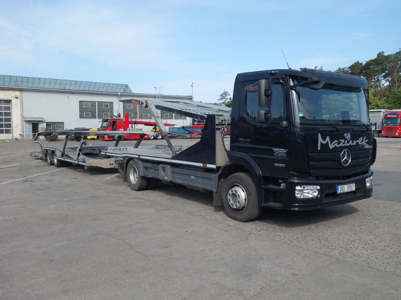 Mercedes-Benz Atego 1530 mit Anhänger für 7 PKW - Autovežis sunkvežimis: foto 2 Mercedes-Benz Atego 1530 mit Anhänger für 7 PKW - Autovežis sunkvežimis: foto 2