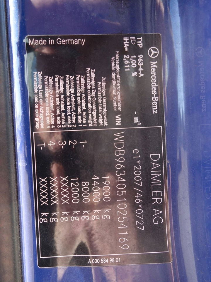 Vilkikas Mercedes-Benz Actros 1843 Lsnrl LD, Retarder, Navi, 9 Stk.: foto 11 Vilkikas Mercedes-Benz Actros 1843 Lsnrl LD, Retarder, Navi, 9 Stk.: foto 11