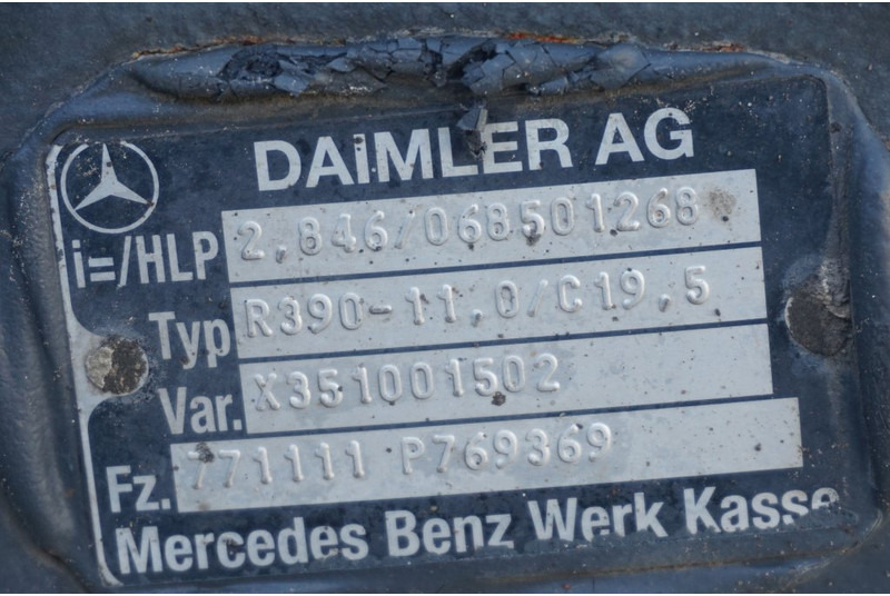 Mercedes-Benz R390-11/C-19.5 37/13 - Galinė ašis - Sunkvežimis: foto 4 Mercedes-Benz R390-11/C-19.5 37/13 - Galinė ašis - Sunkvežimis: foto 4