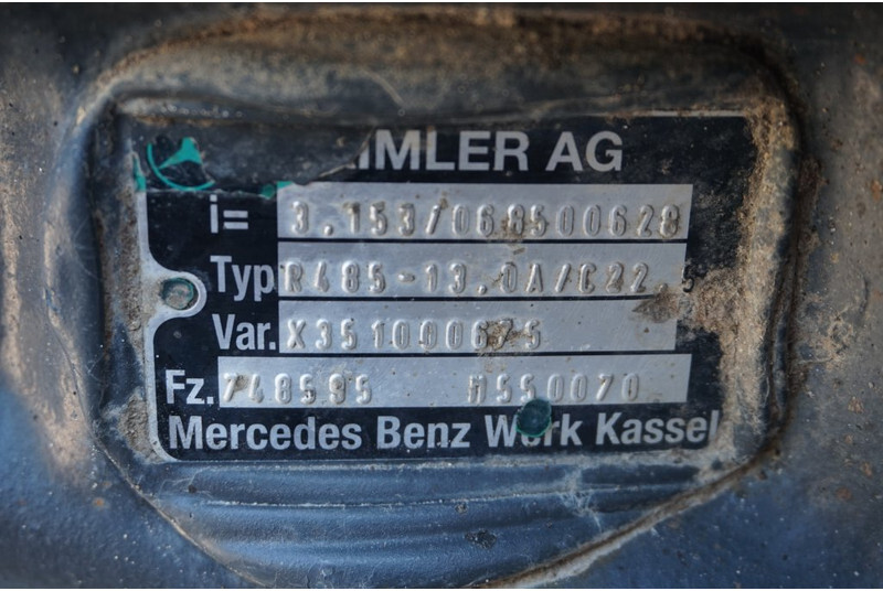 Mercedes-Benz R485-13A/C22.5 41/13 I=3.154 - Galinė ašis - Sunkvežimis: foto 3 Mercedes-Benz R485-13A/C22.5 41/13 I=3.154 - Galinė ašis - Sunkvežimis: foto 3