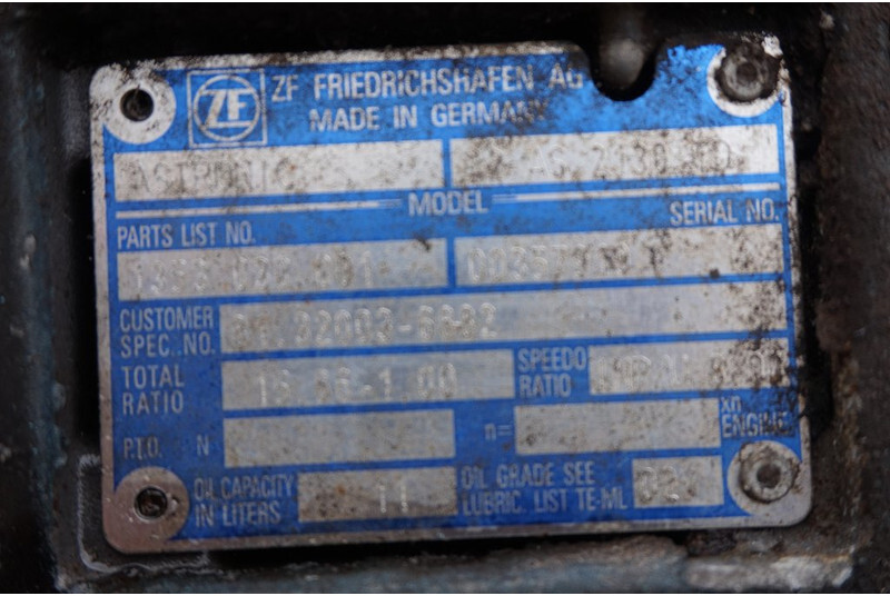 ZF 12AS2130DD TGA 81.32003-6882 - Pavarų dėžė - Sunkvežimis: foto 5 ZF 12AS2130DD TGA 81.32003-6882 - Pavarų dėžė - Sunkvežimis: foto 5