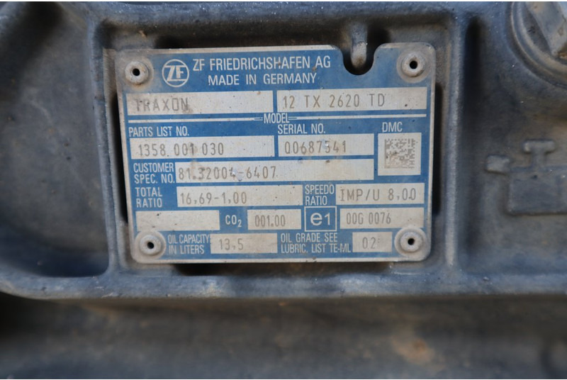 ZF 12TX2620DD 81.32004-6407 - Pavarų dėžė - Sunkvežimis: foto 5 ZF 12TX2620DD 81.32004-6407 - Pavarų dėžė - Sunkvežimis: foto 5