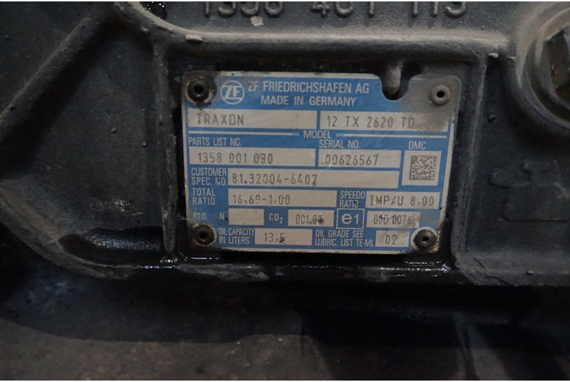 ZF 12TX2620DD TGX 81.32004-6407 - Pavarų dėžė - Sunkvežimis: foto 5 ZF 12TX2620DD TGX 81.32004-6407 - Pavarų dėžė - Sunkvežimis: foto 5
