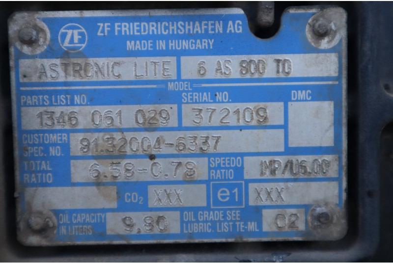 ZF 6AS800TO TGL EURO6 81.32004-6337 - Pavarų dėžė - Sunkvežimis: foto 5 ZF 6AS800TO TGL EURO6 81.32004-6337 - Pavarų dėžė - Sunkvežimis: foto 5