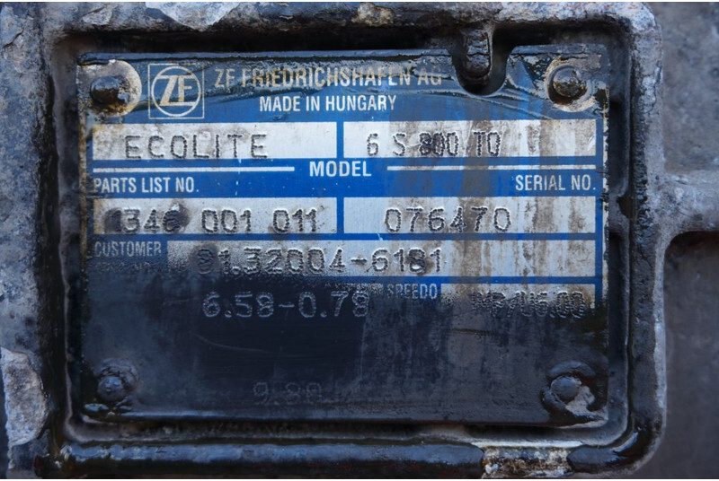 ZF 6S800OD TGL - 81.32004-6180 - Pavarų dėžė - Sunkvežimis: foto 5 ZF 6S800OD TGL - 81.32004-6180 - Pavarų dėžė - Sunkvežimis: foto 5