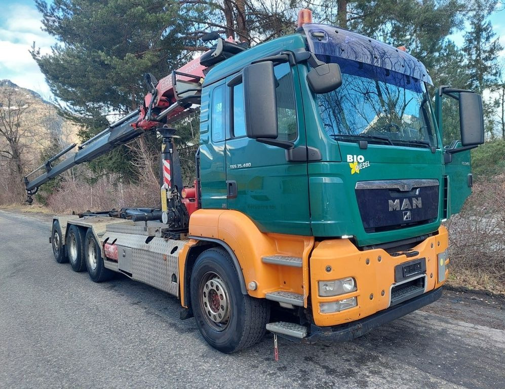 MAN TGS 35.480 8x4, E5, Fassi F235CXP Kran+Abroll - Sunkvežimis su kranu, Hook-lift sunkvežimis: foto 1 MAN TGS 35.480 8x4, E5, Fassi F235CXP Kran+Abroll - Sunkvežimis su kranu, Hook-lift sunkvežimis: foto 1