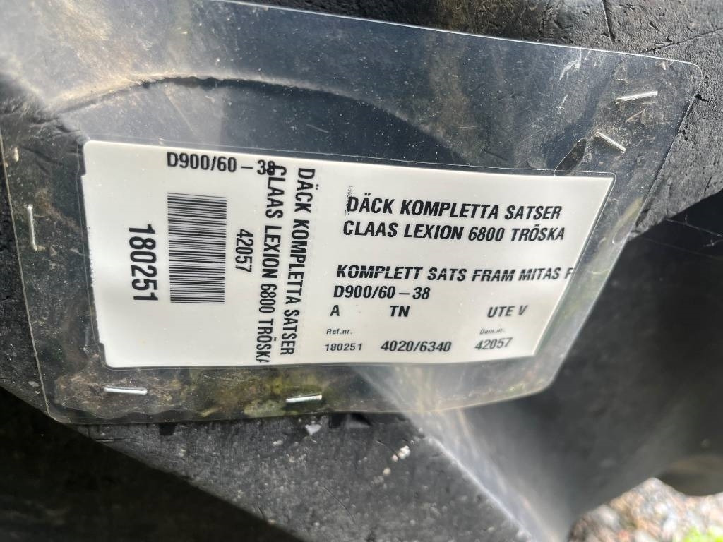 Mitas 900/60R38 Däck till Claas Lexion 6800 - Padanga - Žemės ūkio technika: foto 2 Mitas 900/60R38 Däck till Claas Lexion 6800 - Padanga - Žemės ūkio technika: foto 2