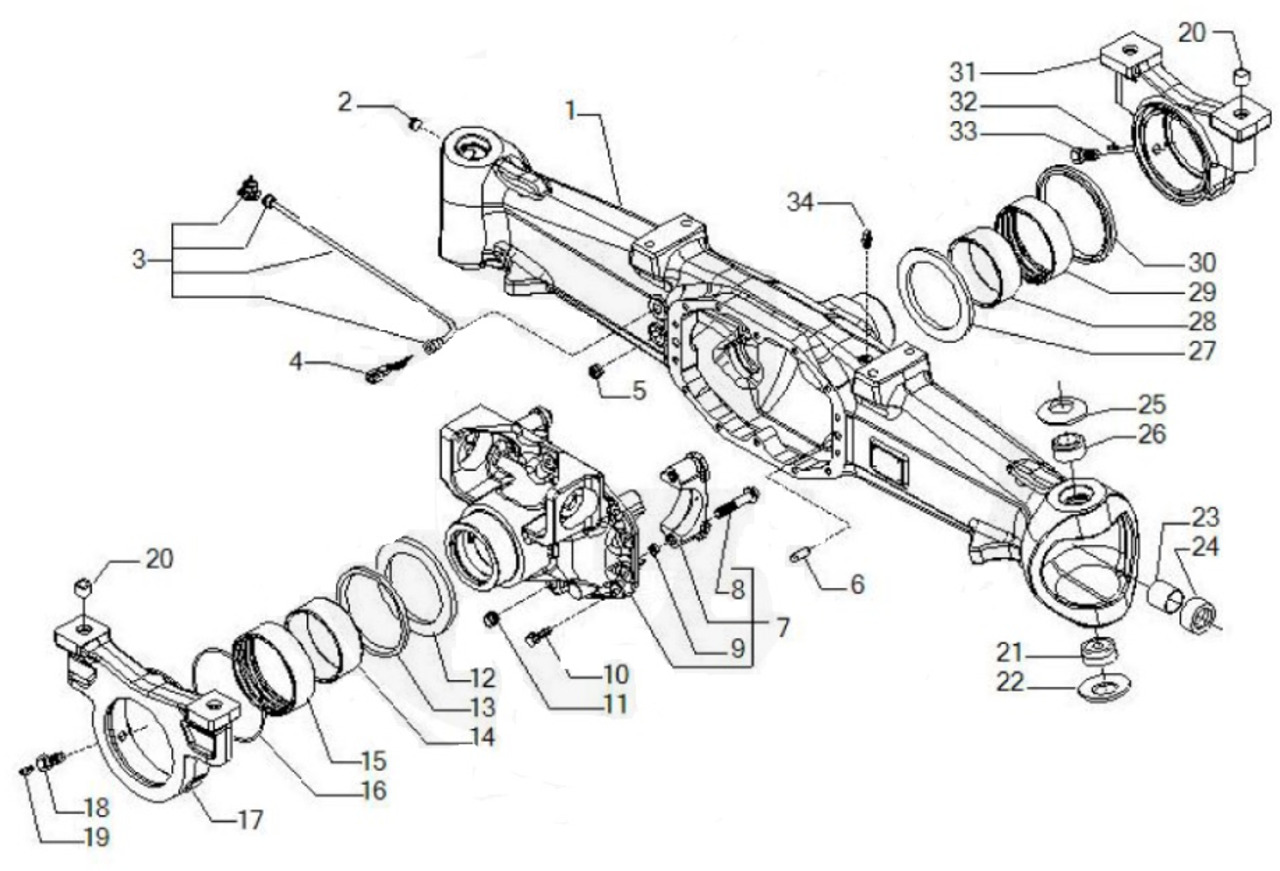 Carraro 20.49 149434 - most napędowy - podpora przednia 149424 - Ašis ir dalys - Žemės ūkio technika: foto 1 Carraro 20.49 149434 - most napędowy - podpora przednia 149424 - Ašis ir dalys - Žemės ūkio technika: foto 1