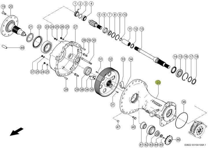 Claas Jaguar 970 - przednia oś napędowa - obudowa osi 0007742290 - Priekinė ašis - Žemės ūkio technika: foto 1 Claas Jaguar 970 - przednia oś napędowa - obudowa osi 0007742290 - Priekinė ašis - Žemės ūkio technika: foto 1