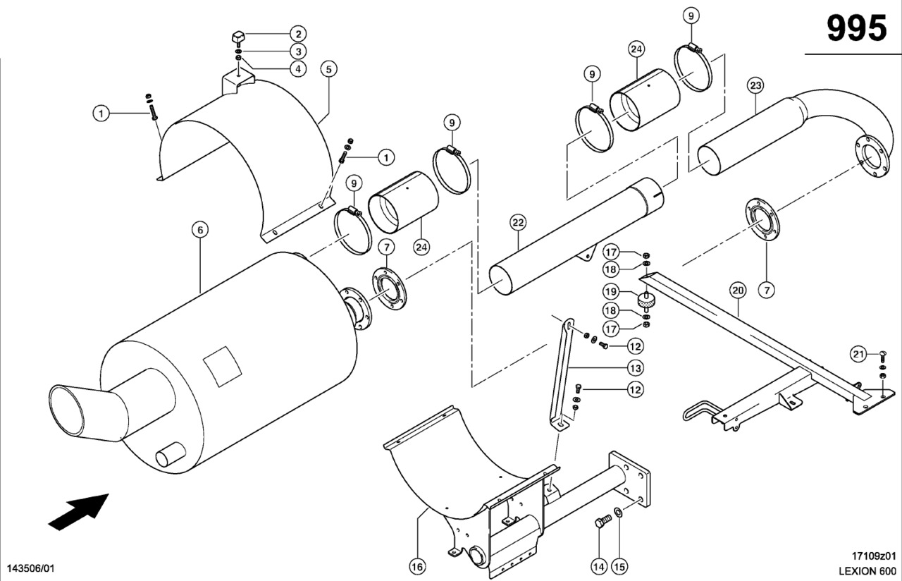 Claas Lexion 600 TŁUMIK 0007998102 (Układ wydechowy) - Duslintuvas - Derliaus nuėmimo kombainas: foto 1 Claas Lexion 600 TŁUMIK 0007998102 (Układ wydechowy) - Duslintuvas - Derliaus nuėmimo kombainas: foto 1