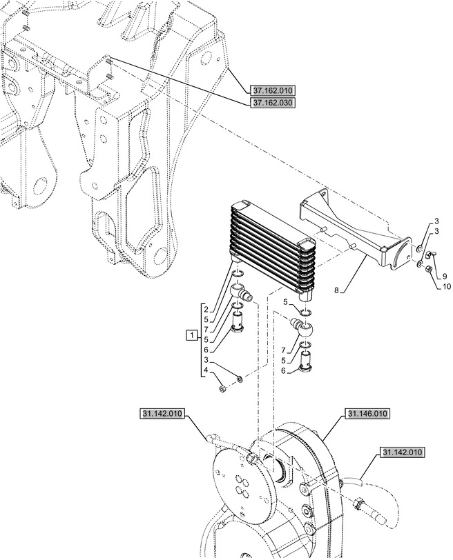 New Holland T6090 T6070 Chłodnica oleju 84123878 - Alyvos aušintuvas - Žemės ūkio technika: foto 1 New Holland T6090 T6070 Chłodnica oleju 84123878 - Alyvos aušintuvas - Žemės ūkio technika: foto 1