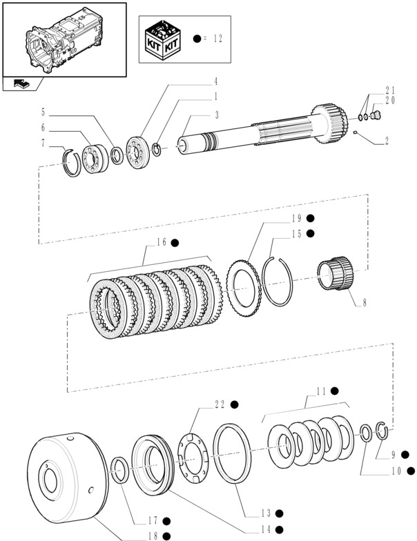 New Holland T6090 Zestaw sprzęgieł 87730418 - Sankaba ir dalys - Traktorius: foto 1 New Holland T6090 Zestaw sprzęgieł 87730418 - Sankaba ir dalys - Traktorius: foto 1
