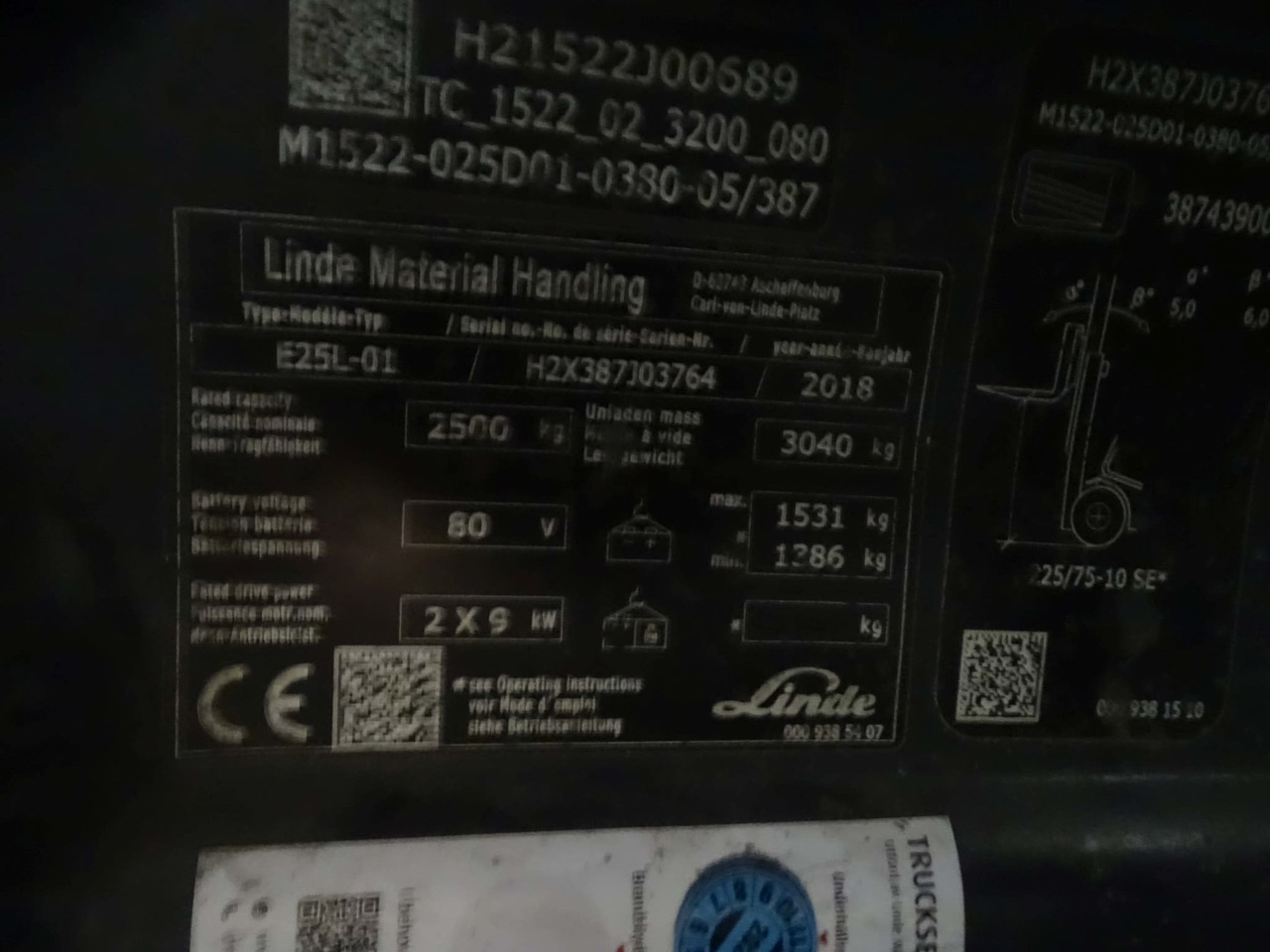 Linde E25L-01 - Elektrinis krautuvas: foto 2 Linde E25L-01 - Elektrinis krautuvas: foto 2
