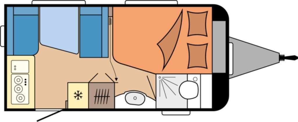 Hobby De Luxe 400 SFe 1500kg., Fahrradträger - Prikabinamas namelis: foto 2 Hobby De Luxe 400 SFe 1500kg., Fahrradträger - Prikabinamas namelis: foto 2