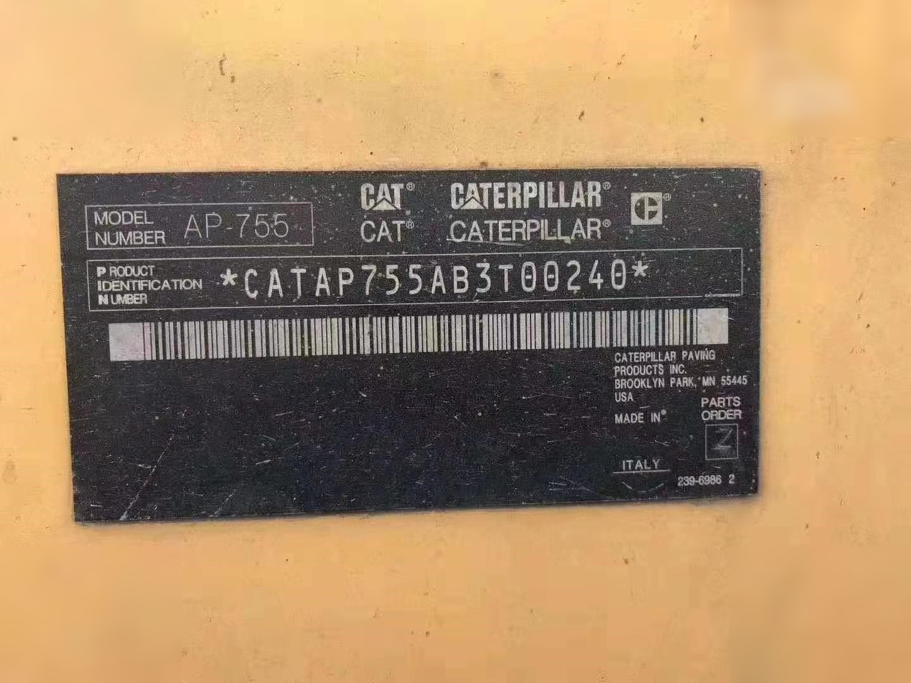 2010 CATERPILLAR AP-755 - Asfalto klotuvas: foto 2 2010 CATERPILLAR AP-755 - Asfalto klotuvas: foto 2