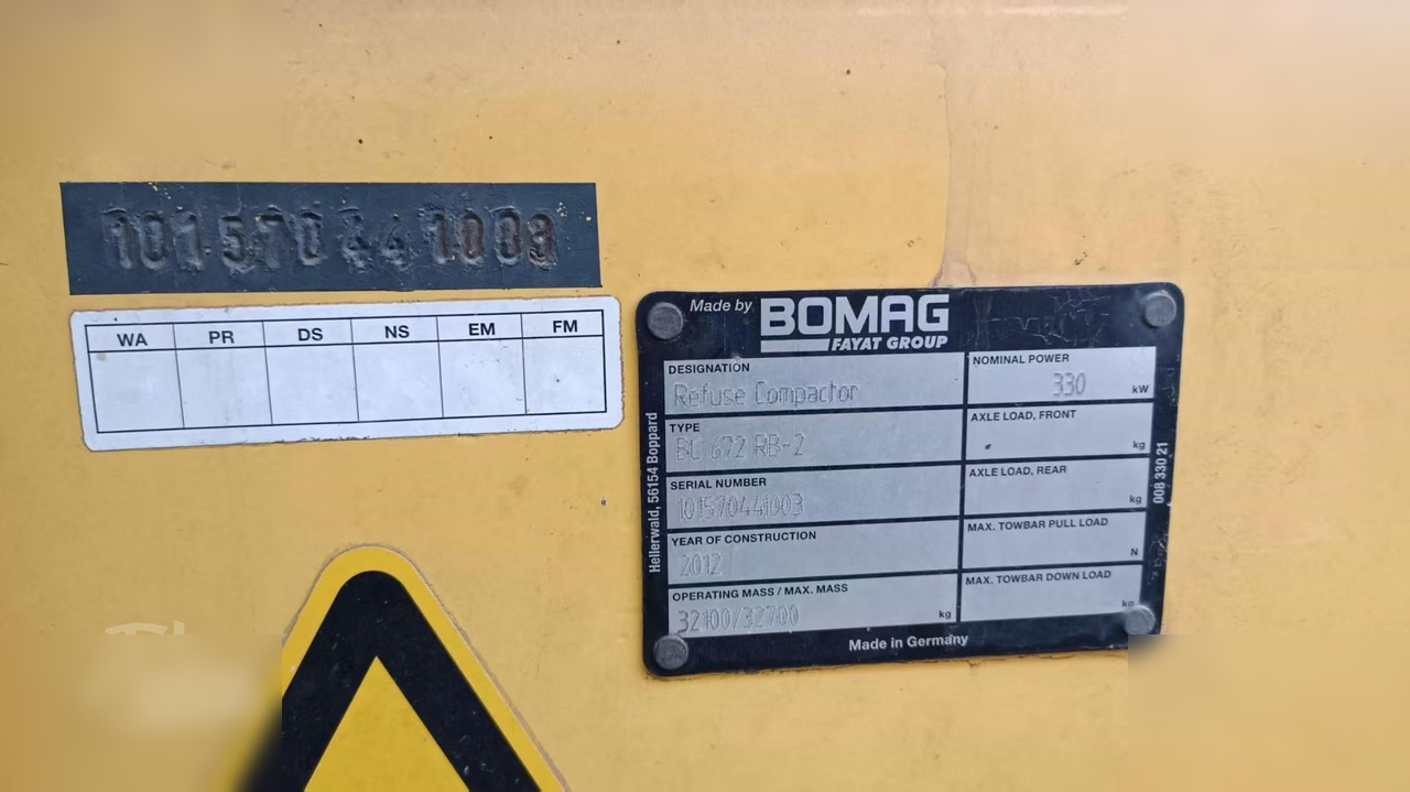 2012 BOMAG BC672RB-2 - Kompaktorius: foto 5 2012 BOMAG BC672RB-2 - Kompaktorius: foto 5