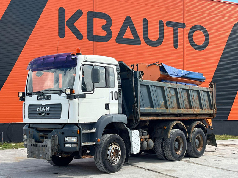 MAN TGA 26.430 6x4 BOX L=5014 mm / POSSIBLE TO BUY WITH SPREADER Schmidt stratos B60 - Savivartis sunkvežimis: foto 1 MAN TGA 26.430 6x4 BOX L=5014 mm / POSSIBLE TO BUY WITH SPREADER Schmidt stratos B60 - Savivartis sunkvežimis: foto 1