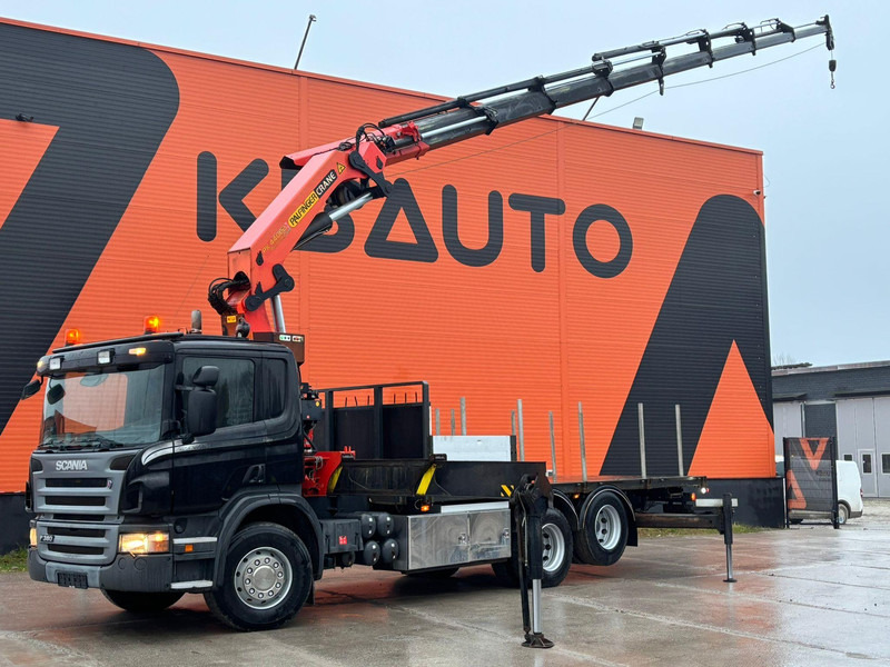 Scania P 380 6x2 PK 44002 + WINCH / PLATFORM L=6090 mm - Platforminis/ Bortinis sunkvežimis, Sunkvežimis su kranu: foto 1 Scania P 380 6x2 PK 44002 + WINCH / PLATFORM L=6090 mm - Platforminis/ Bortinis sunkvežimis, Sunkvežimis su kranu: foto 1