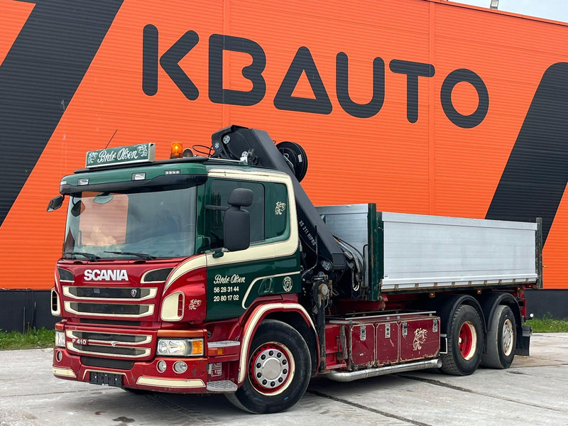 Scania P 410 6x2*4 HIAB 211EP-5 / BOX L=5386 mm - Savivartis sunkvežimis, Sunkvežimis su kranu: foto 2 Scania P 410 6x2*4 HIAB 211EP-5 / BOX L=5386 mm - Savivartis sunkvežimis, Sunkvežimis su kranu: foto 2