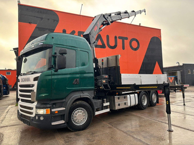Scania R 410 6x2 HIAB 322EP-5 HIPRO / PLATFORM L=6131 mm - Platforminis/ Bortinis sunkvežimis, Sunkvežimis su kranu: foto 1 Scania R 410 6x2 HIAB 322EP-5 HIPRO / PLATFORM L=6131 mm - Platforminis/ Bortinis sunkvežimis, Sunkvežimis su kranu: foto 1
