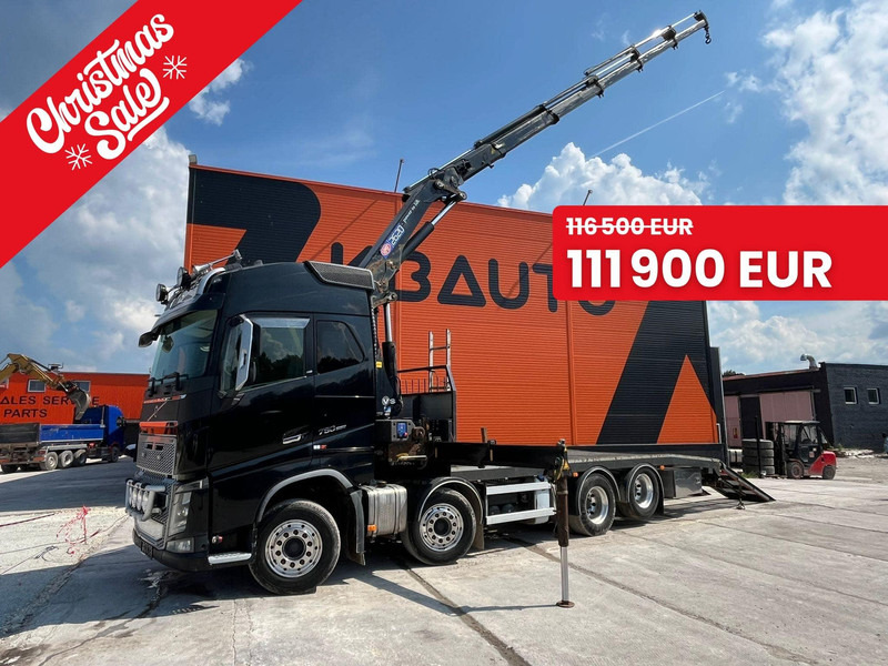 Volvo FH 16 750 8x4 HMF2620K-5 / WINCH / PLATFORM L=7100 mm - Autovežis sunkvežimis: foto 1 Volvo FH 16 750 8x4 HMF2620K-5 / WINCH / PLATFORM L=7100 mm - Autovežis sunkvežimis: foto 1