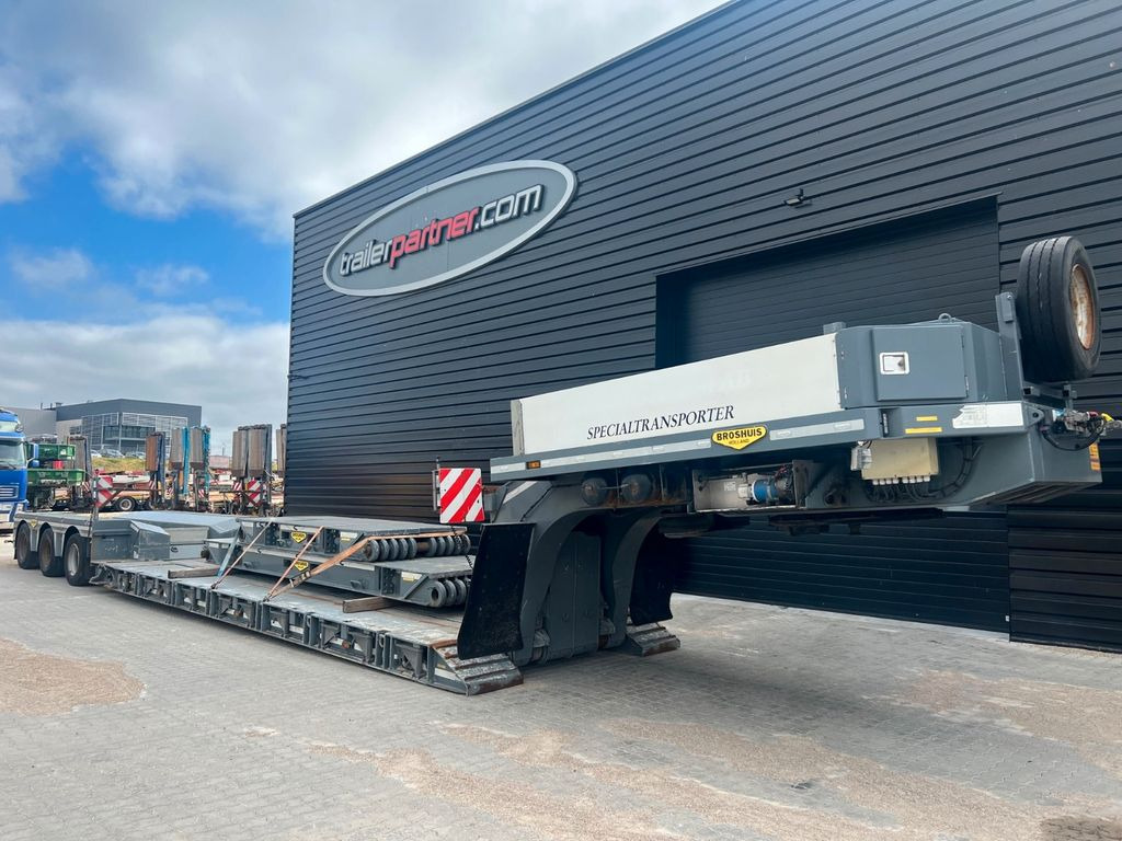 Broshuis 3 achs Tiefbett / 2 x Verlärungsträger / 19 M - Žemo profilio platforma puspriekabė: foto 3 Broshuis 3 achs Tiefbett / 2 x Verlärungsträger / 19 M - Žemo profilio platforma puspriekabė: foto 3