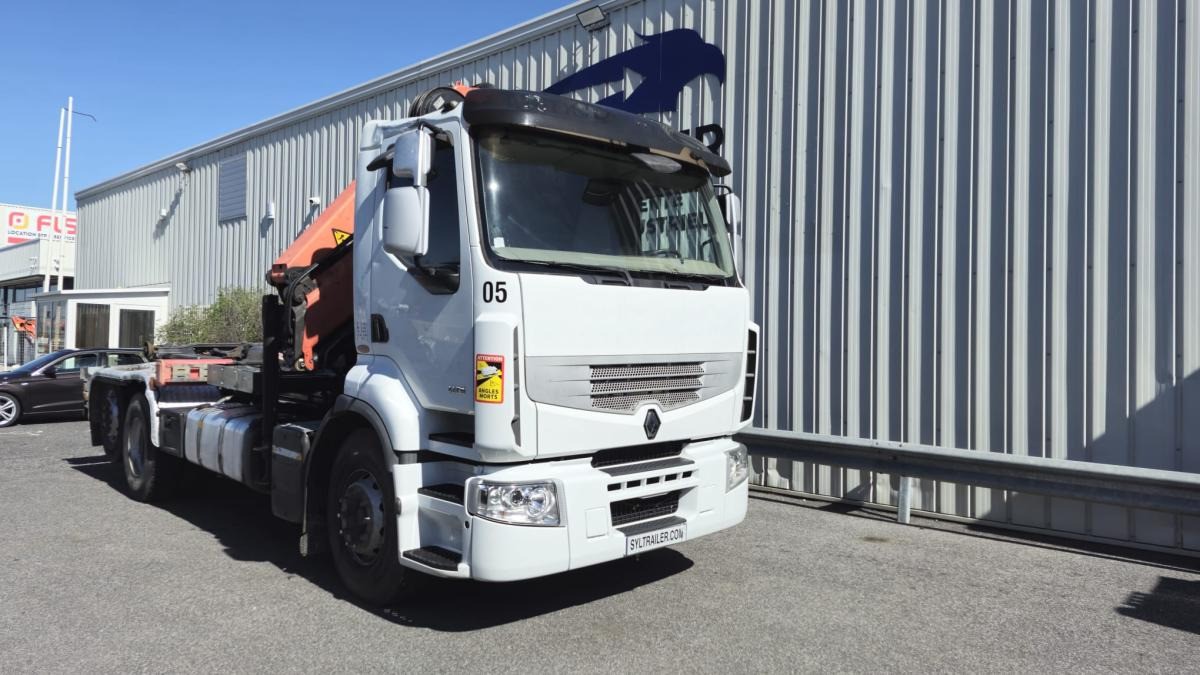 Renault Premium avec grue PALFINGER PK 18000 - Hook-lift sunkvežimis, Sunkvežimis su kranu: foto 4 Renault Premium avec grue PALFINGER PK 18000 - Hook-lift sunkvežimis, Sunkvežimis su kranu: foto 4