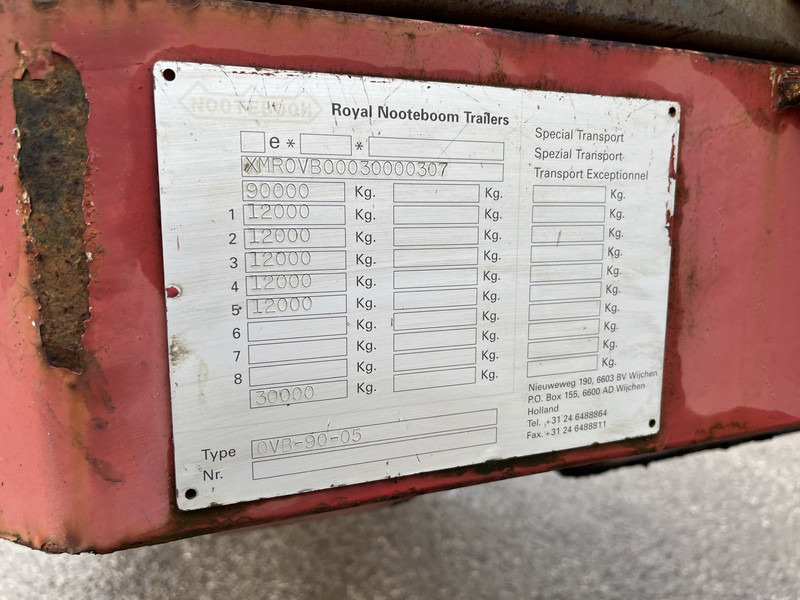 Nooteboom OVB-90-05 / 5 axle 12 Ton Hydraulic / BPW Drum / Ballast Trailer - Platforminė/ Bortinė puspriekabė: foto 5 Nooteboom OVB-90-05 / 5 axle 12 Ton Hydraulic / BPW Drum / Ballast Trailer - Platforminė/ Bortinė puspriekabė: foto 5