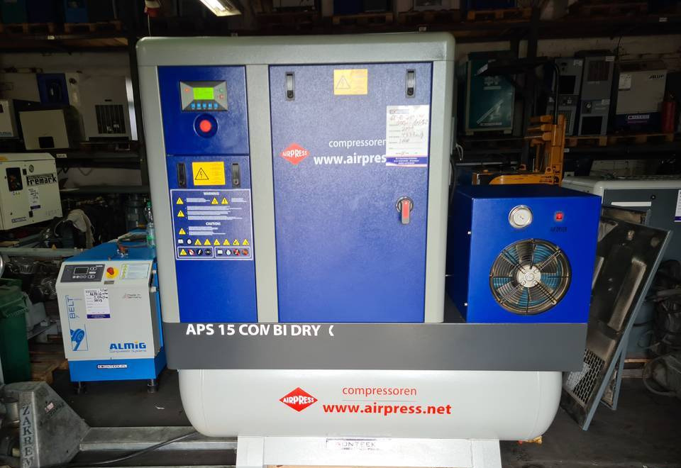 Kompresor śrubowy AIRPRESS APS 15 COMBI DRY X, 11 kw, 2021r - Oro kompresorius: foto 1 Kompresor śrubowy AIRPRESS APS 15 COMBI DRY X, 11 kw, 2021r - Oro kompresorius: foto 1