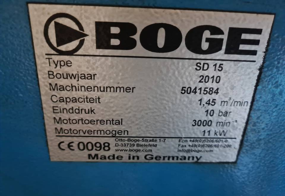 Kompresor śrubowy Boge SD 15, 11 kw - Oro kompresorius: foto 5 Kompresor śrubowy Boge SD 15, 11 kw - Oro kompresorius: foto 5