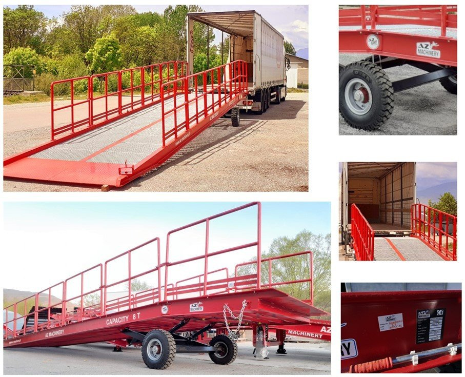 Nauja Krovos rampa AZ RAMP-EASY XL-10-RL . Mobil Loading Ramp  WIDE With Level Off, 10 t Capacity: foto 9