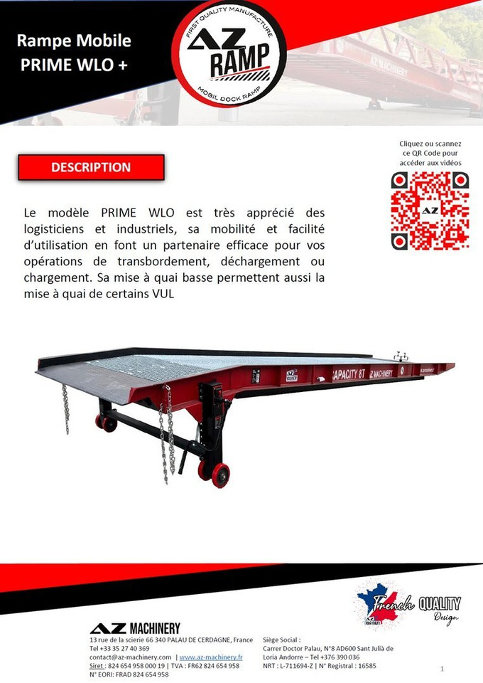 AZ RAMP-PRIME PRIME WLO + 8 . Industrial Mobil Loading Ramp - Krovos rampa: foto 3 AZ RAMP-PRIME PRIME WLO + 8 . Industrial Mobil Loading Ramp - Krovos rampa: foto 3