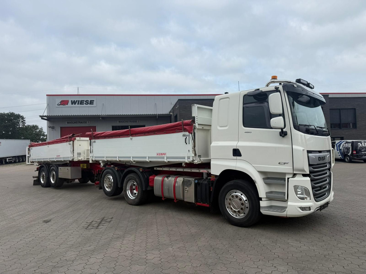 DAF CF 480 FAN 6x2 Dreiseitenkipper Inkl. Anhänger - Savivartis sunkvežimis: foto 1 DAF CF 480 FAN 6x2 Dreiseitenkipper Inkl. Anhänger - Savivartis sunkvežimis: foto 1