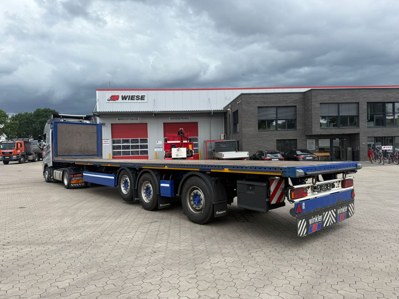 Krone Plattform Auflieger mit Tridec Zwangslenkung - Platforminė/ Bortinė puspriekabė: foto 1 Krone Plattform Auflieger mit Tridec Zwangslenkung - Platforminė/ Bortinė puspriekabė: foto 1