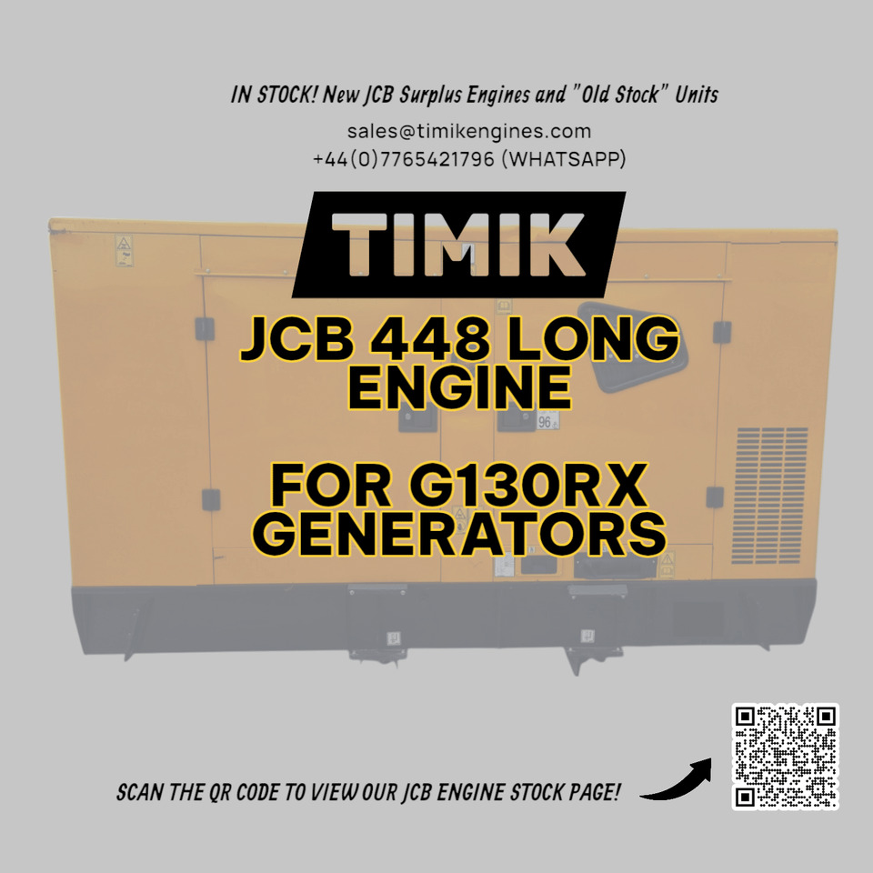 JCB 448 LONG ENGINE (FOR 320/40259) FITTED TO JCB G130RX GENERATORS - Variklis: foto 1 JCB 448 LONG ENGINE (FOR 320/40259) FITTED TO JCB G130RX GENERATORS - Variklis: foto 1