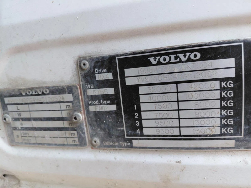Betonvežis Volvo FM 12.340 8x4 Mixer Steel Suspension: foto 13