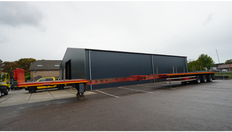 Nooteboom 3 AXLE FLATBED 3X EXTENDABLE TRAILER 43.95mtr TOTAL LENGHT - Platforminė/ Bortinė puspriekabė: foto 1 Nooteboom 3 AXLE FLATBED 3X EXTENDABLE TRAILER 43.95mtr TOTAL LENGHT - Platforminė/ Bortinė puspriekabė: foto 1