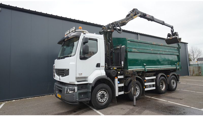 Renault PREMIUM 380 DXI 8X2/6 2 SIDE TIPPER WITH PLFINGER Q 170 Z CRANE.278.200KM - Sunkvežimis su kranu: foto 3 Renault PREMIUM 380 DXI 8X2/6 2 SIDE TIPPER WITH PLFINGER Q 170 Z CRANE.278.200KM - Sunkvežimis su kranu: foto 3