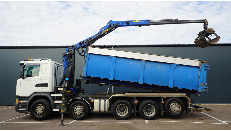 Scania G 490 10X4 CABLE SYSTEM TRUCK WITH PALFINGER Q180Z95TR CRANE - Sunkvežimis su kranu: foto 1 Scania G 490 10X4 CABLE SYSTEM TRUCK WITH PALFINGER Q180Z95TR CRANE - Sunkvežimis su kranu: foto 1