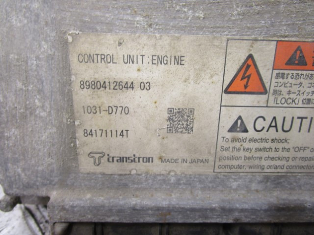 ISUZU N75 (4HK1) ENGINE ECU 8980412644 - Valdymo blokas - Sunkvežimis: foto 2 ISUZU N75 (4HK1) ENGINE ECU 8980412644 - Valdymo blokas - Sunkvežimis: foto 2