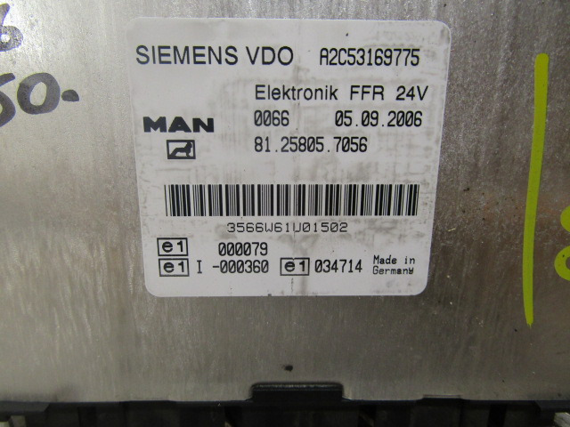MAN TGL / TGM FFR UNIT ECU 81.25805.7056 - Valdymo blokas - Sunkvežimis: foto 2 MAN TGL / TGM FFR UNIT ECU 81.25805.7056 - Valdymo blokas - Sunkvežimis: foto 2