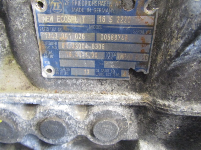 MAN TGS ZF 16S 2220TD MANUAL GEARBOX - Variklis ir dalys - Sunkvežimis: foto 3 MAN TGS ZF 16S 2220TD MANUAL GEARBOX - Variklis ir dalys - Sunkvežimis: foto 3