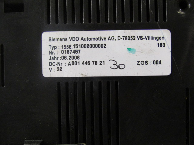 MERCEDES ATEGO CLOCK CLUSTER P/NO A001 448 7821 - Vairavimo sistema - Sunkvežimis: foto 2 MERCEDES ATEGO CLOCK CLUSTER P/NO A001 448 7821 - Vairavimo sistema - Sunkvežimis: foto 2