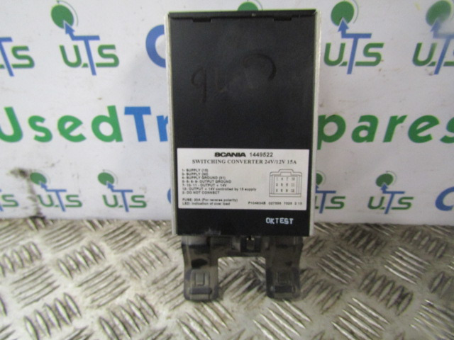 SCANIA P94 VOLTAGE CONVERTER P/NO 1449522 - Valdymo blokas - Sunkvežimis: foto 1 SCANIA P94 VOLTAGE CONVERTER P/NO 1449522 - Valdymo blokas - Sunkvežimis: foto 1