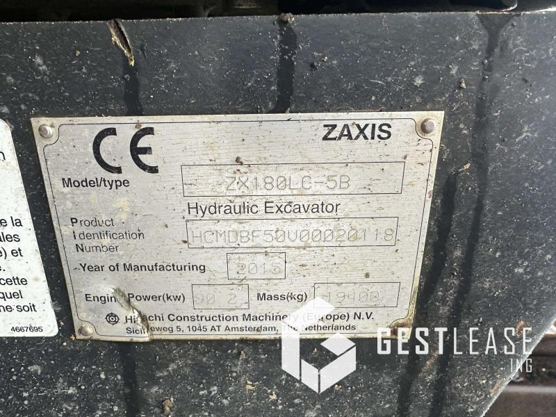 Hitachi ZX180LC-5B - Vikšrinis ekskavatorius: foto 5 Hitachi ZX180LC-5B - Vikšrinis ekskavatorius: foto 5