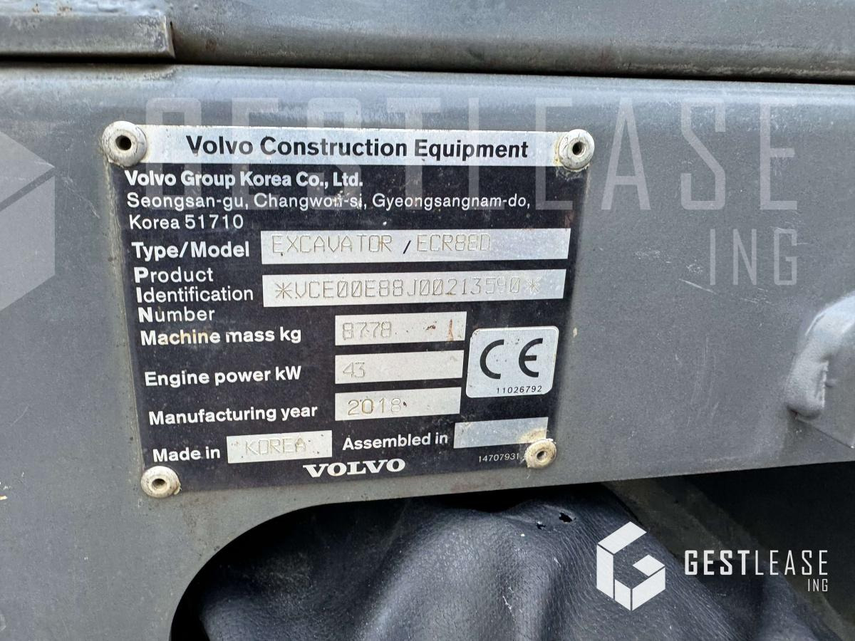 Volvo ECR88D - Vikšrinis ekskavatorius: foto 5 Volvo ECR88D - Vikšrinis ekskavatorius: foto 5