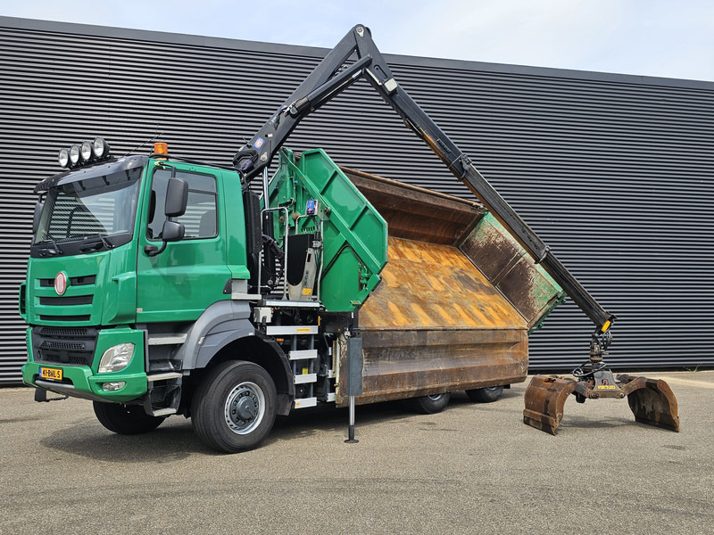 DAF TATRA T158/II 6X6 / HMF Z CRANE + 2 SIDE TIPPER - Savivartis sunkvežimis, Sunkvežimis su kranu: foto 4 DAF TATRA T158/II 6X6 / HMF Z CRANE + 2 SIDE TIPPER - Savivartis sunkvežimis, Sunkvežimis su kranu: foto 4